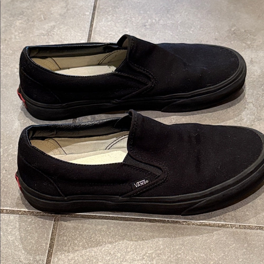 Vans Men's Classic Black Slip-On Sneakers M8/9.5W - Picture 4 of 6